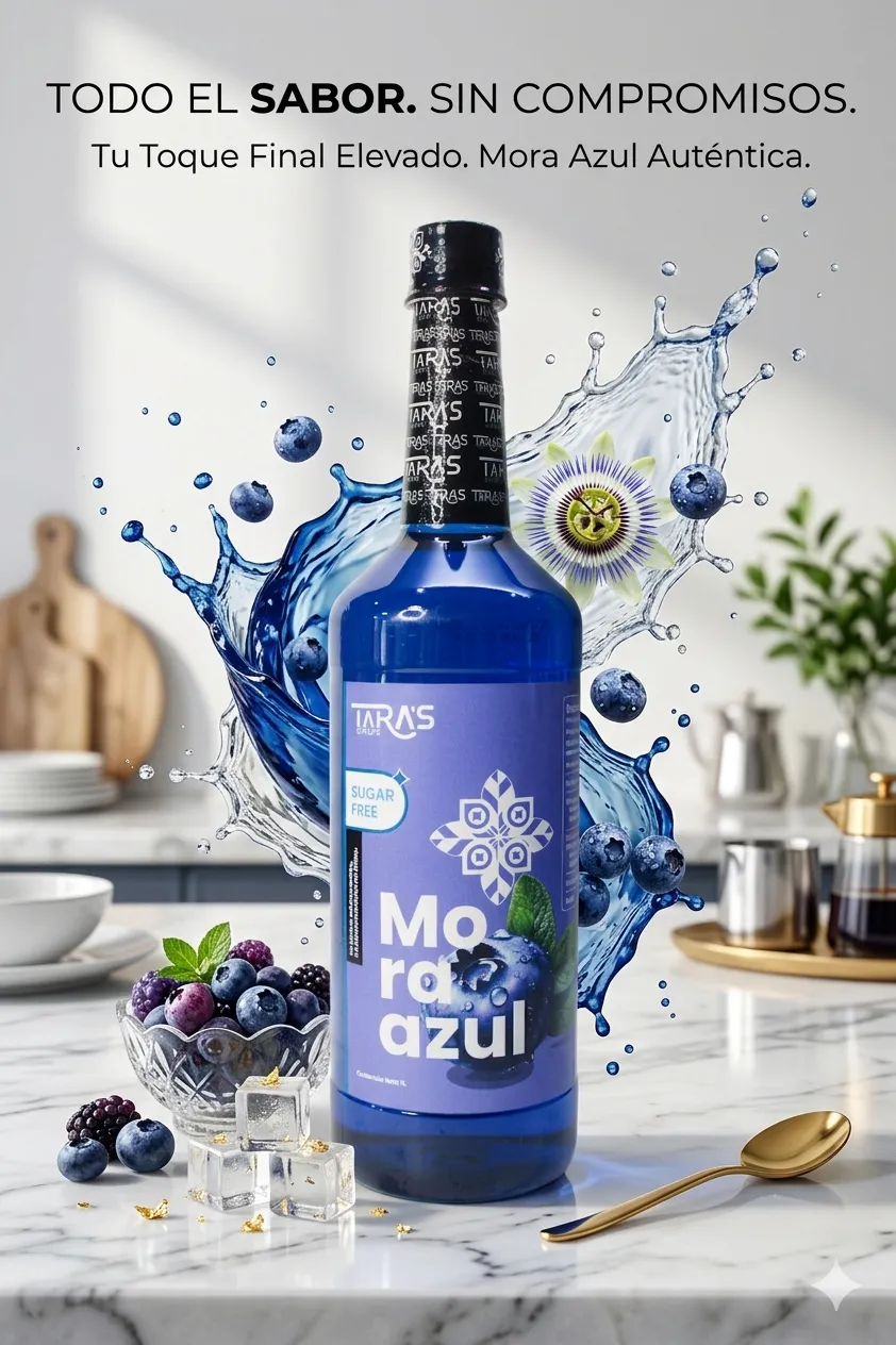 Jarabe mora azul sin azúcar para bebidas profesionales Taras