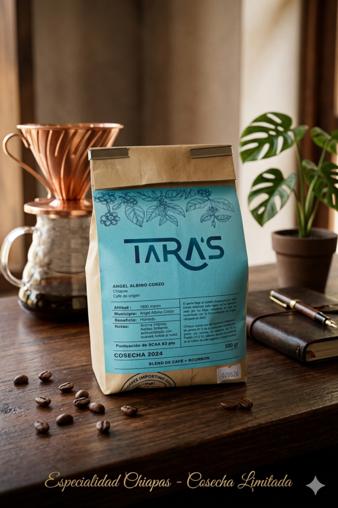 cafe de especialidad chiapas taras angel albino corzo grano 500g