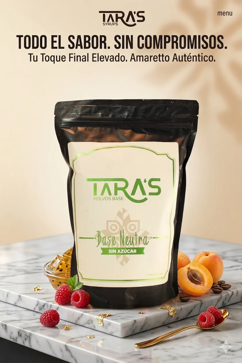 Base neutra sin azúcar para frappes y bebidas Taras México